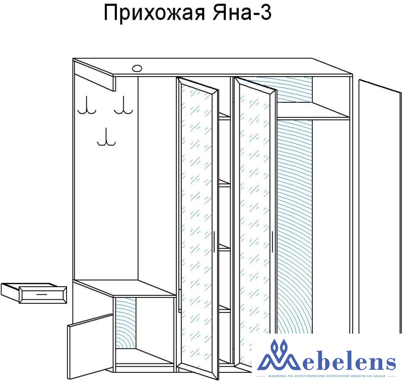 Модульная прихожая Яна 3